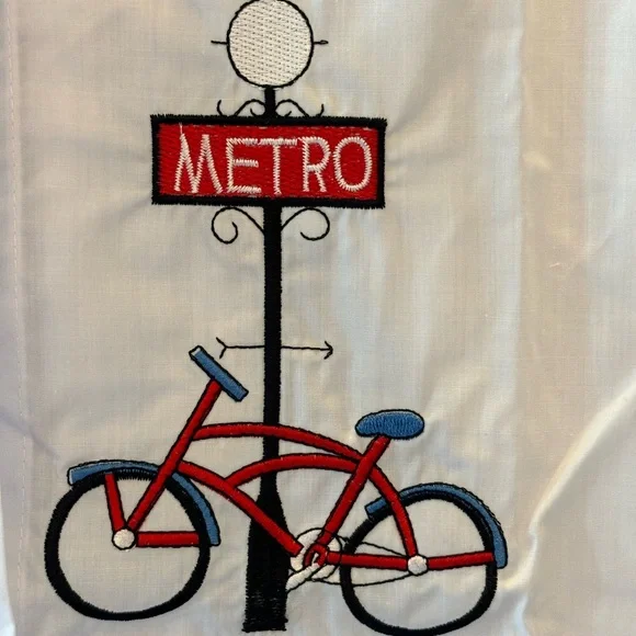 Embroidery Paris Cotton Button Down Top - Picture 6 of 7